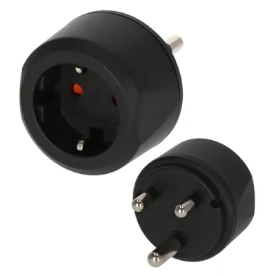 Imagen de Brennenstuhl Enchufe de Viaje/Adaptador Viaje (para conectar aparatos eléctricos con Sistema Toma Tierra en países sudafricano) Negro