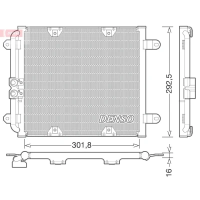Imagen de DENSO DCN02028 Condensador sin secador R 134 a