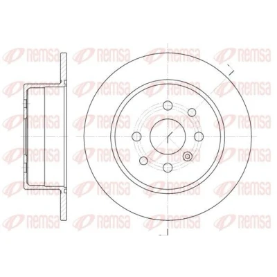 Imagen de REMSA 6454.00 Disco de freno Eje trasero 270, 270 10 4 macizo OPEL: Vectra B Berlina, CC, Familiar