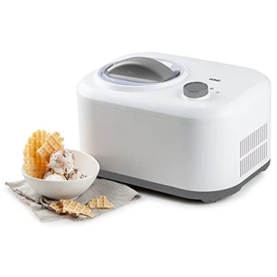 Imagen de Domo DO9243I Máquina para hacer helados (1 L, 100 W, 230 V, 5 unidades), color blanco y gris