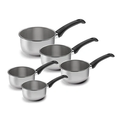 Imagen de Lacor 85003 Lote 5 cazos Estudio de 12 14 16 18 20 Inox