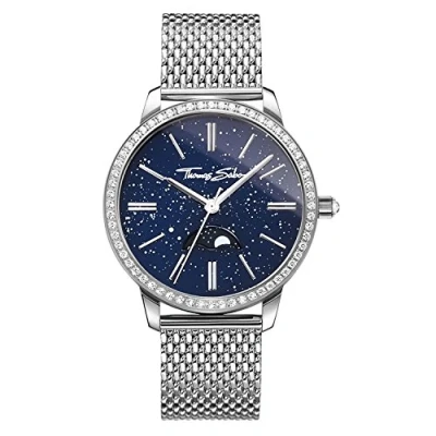 Imagen de THOMAS SABO Reloj Fase Lunar para Unisex Adultos de Cuarzo con Correa en Acero Inoxidable WA0326 201 209 33 mm