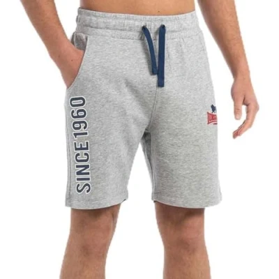 Imagen de Lonsdale Normale Passform Skaill Pantalones deportivos, Hombre, Talla: Medium, Marl grey navy red