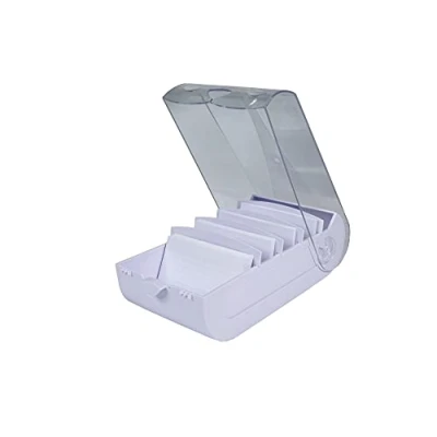 Imagen de Exacompta Ref. 5346423D BUNNYBOX A7 Caja de aprendizaje (25 x 13,2 8,5 cm), color púrpura/cristal capacidad hasta 900 tarjetas en formato