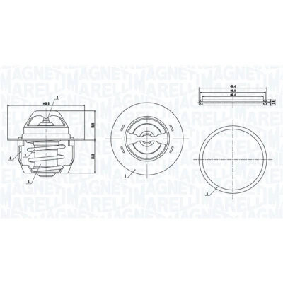 Imagen de MAGNETI MARELLI 352317005140 Termostato, refrigerante 89 RENAULT: MEGANE 2, CLIO Kangoo I, DACIA: Duster SUV, Sandero Logan I MCV