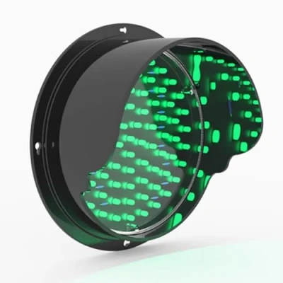 Imagen de QSNYJPL Semáforo Indicadora de Parada 24V, Semaforo Tráfico LED Industrial, Señales Trafico IP65 Impermeable con Carcasa PC para Muelles en Esquinas Carreteras(Green,100 mm/4 in)