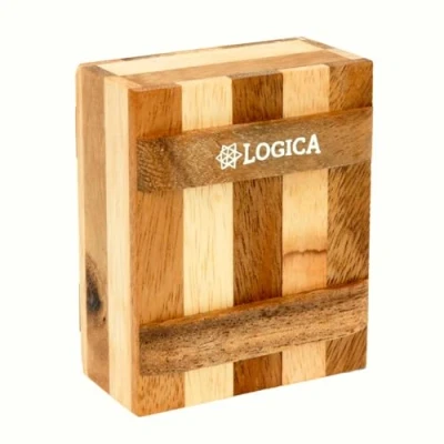 Imagen de Logica Juegos Art. Cajafuerte Cebra Rompecabezas de Madera La Caja Secreta Dificultad 3/6 Dificil Colección Leonardo da Vinci