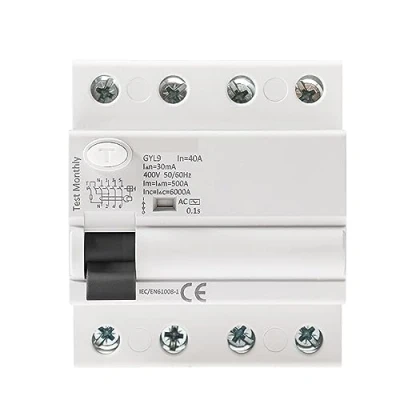 Imagen de Disyuntor de corriente Residual CA, interruptor diferencial seguridad 4P 25A 40A 63A 80A 100A ELCB 30mA 100mA 300mA Aplicaciones profesionales(4P 100A,300mA)