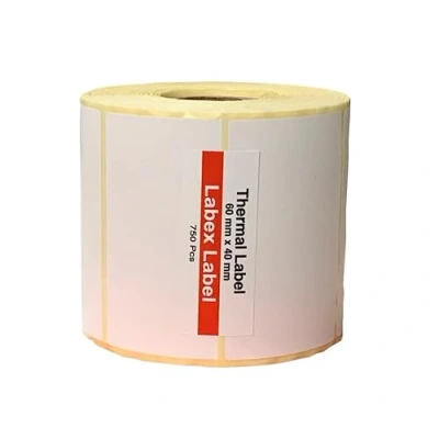 Imagen de Labex Label etiquetas termicas 60x40 mm adhesivas 1 Rollo: 750 piezas de para impresora térmica zebra/etiquetas codigo barras/etiquetas envio