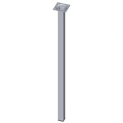 Imagen de Element System 4 Unidades de Pata Tubo Acero Tipo Cuadrado/Patas Mesa/Patas Mueble/Incluyendo Placa para atornillar / 60 cm Largo/Cromo Colores 10 tamaños