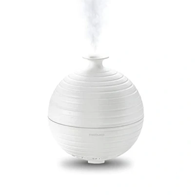 Imagen de Medisana AD 620 Difusor de aromas, Ambientador, Lámpara fragancia con timer, Perfume ambiente eléctrico, Aceites esenciales aroma, Luz bienestar en 5 colores, 300 ml