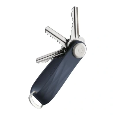 Imagen de Orbitkey Organizador de llaves activo, resistente a la intemperie, mecanismo bloqueo acero inoxidable, perfil delgado y silencioso, Azul medianoche, talla única