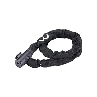 Imagen de BBB Cycling Candado antirrobo de bicicleta con llaves, resistente, fabricado en acero y recubierto nailon, diseñado para carretera, MTB o urbana. Color Negro Modelo BBL 48