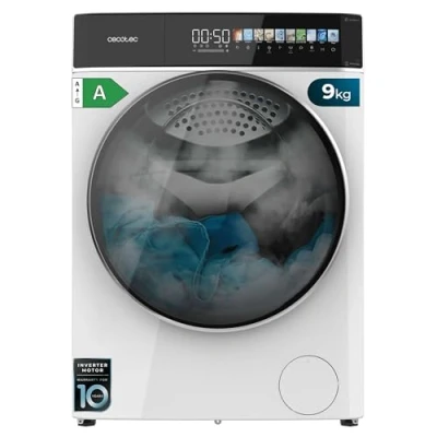 Imagen de Cecotec Lavadora 9Kg Carga Frontal Autodosis Bolero DressCode 9900 Autodose Inverter FullColor A. 1400 Rpm, Pantalla 10,3&quot;, Inverter, SteamMax, Clase A