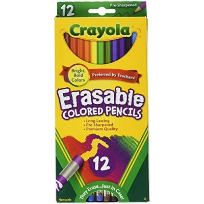 Imagen de Crayola Erasable Colored Pencils 12/Pkg Long