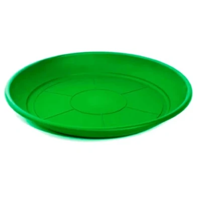 Imagen de AC Plato para Maceta Mediterranea Fabricado en Polipropileno Ideal el Hogar, Plantas, Jardín, Decoración. Cuidado de Plantas Forma Redonda Ø 34 cm Color Verde