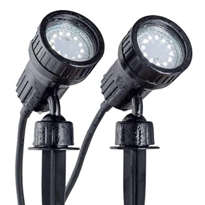 Imagen de B.K.Licht Foco de exterior LED incl. 2x3W GU10 bombillas, IP44 Lámpara para jardín o pared, Color luz blanco cálido 3000K, 250lm, 230 V