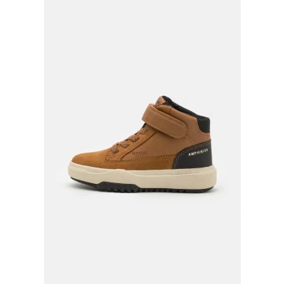 Imagen de Geox Bunshee BOY ABX Botines con cordones para niños, Talla: 30, Tobacco/black Zapatos
