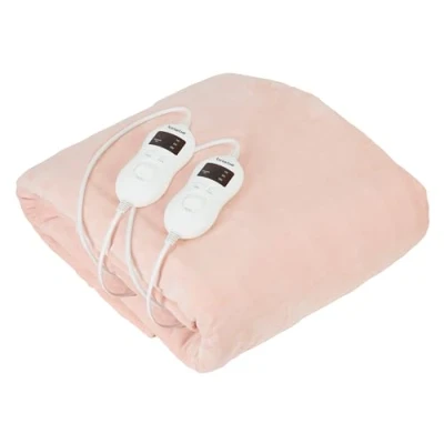 Imagen de briebe Calienta Camas Eléctrico Doble 150 x 160 cm, 8 Niveles Temperatura, Temporizador, Lavable, Suave,Forro Polar Beige, Cama de Matrimonio, 120W, EB1134