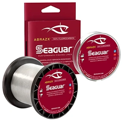 Imagen de Seaguar 12AX200, AbrazX línea de fluorocarbono Agua Dulce, 0.11 Pulgadas diámetro, 5.4 kg Probado, 200 Yardas, Transparente, Unisex Adulto, Yards