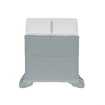 Imagen de Italian Bed Linen Colcha de Verano Microfibra, Chic, Gris Oscuro, matrimonial