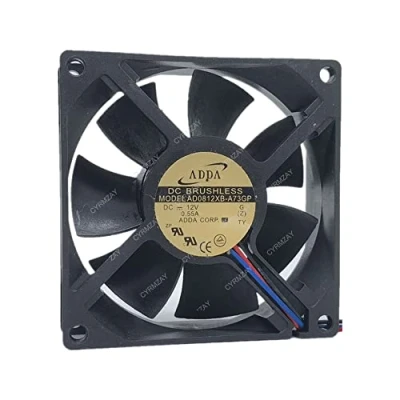 Imagen de CYRMZAY Ventilador Compatible para ADDA AD0812XB A73GP 12V 0.55A 8025 8CM 3 Wire cooling