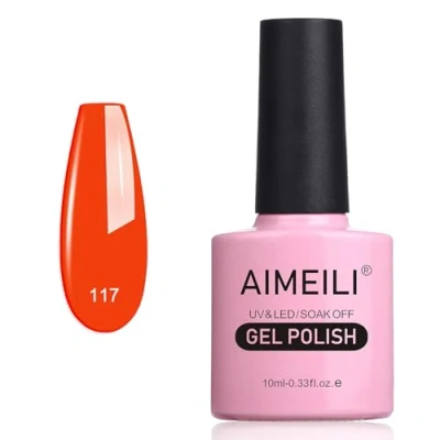 Imagen de AIMEILI Esmaltes Semipermanentes para Uñas Soak Off UV LED De Gel Lilium Pumilum (117) 10ml