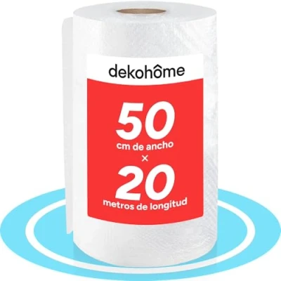 Imagen de Dekohome Rollo Plastico Burbujas Embalaje, 50cm (A) y 20m (L). Papel burbuja perfecto para Protección de Objetos Frágiles, Mudanzas, Embalajes Envíos
