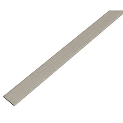 Imagen de Alberts 488666 Perfil lleno plano, Autoadhesivo, Aluminio, diseño de acero inoxidable, oscuro, 1000 x 15 2 mm