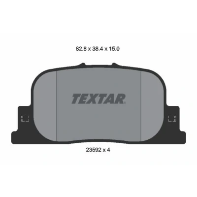 Imagen de TEXTAR 2359201 Juego de pastillas freno no preparado para indicador desgaste TOYOTA: Prius II Liftback