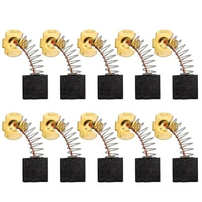 Imagen de Escobillas de carbón para motor, repuesto cepillo carbono, herramienta eléctrica amoladora angular (10 unidades, modelo No.CB203)
