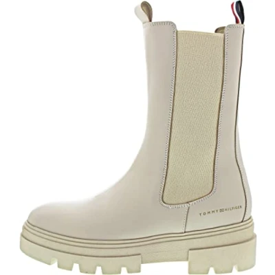 Imagen de Tommy Hilfiger Monochromatic Chelsea Boot FW0FW06730, Bota Baja Mujer, Beige (Classic Beige), 41 EU