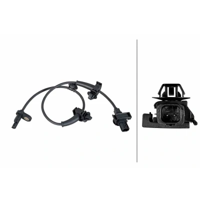 Imagen de HELLA 6PU 358 252 211 Sensor de ABS con clips fijación en el cable Hall 2polos 500mm HONDA: Civic VIII Hatchback (FN, FK) 1.4, 1.8, 2.2 CTDi