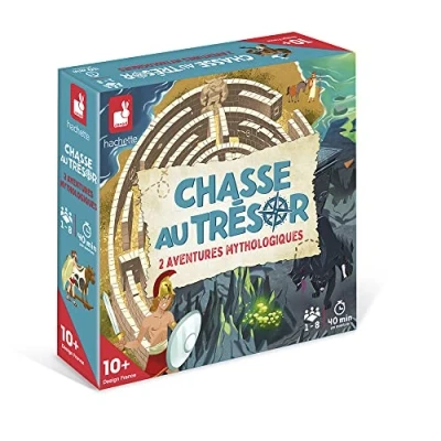 Imagen de JANOD Cazar el Tesoro Aventuras Mitológicas Juego de Mesa Infantil Educativo colaborativo Mitología Griega Lengua Francesa A Partir 10 años, J02452