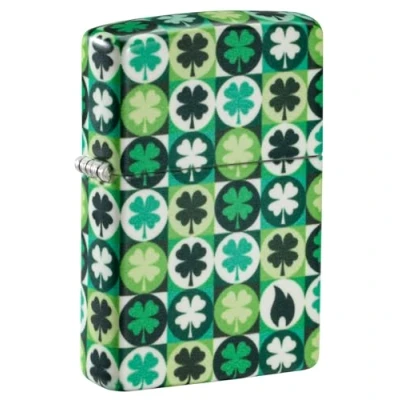 Imagen de Zippo Clover Design Glow in The Dark Green Matte Pocket Lighter