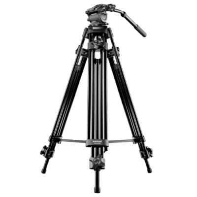 Imagen de Mantona Dolomit 1300 Trípode para DSLR y vídeo de 188 cm con Mango Giratorio, Color Negro