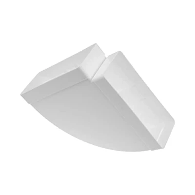 Imagen de 220 x 90 mm/22 9 cm Codo de conducto rectangular horizontal para conexión tuberías Ángulo: Sistema ventilación, calefacción, refrigeración Elemento ventilación espacios