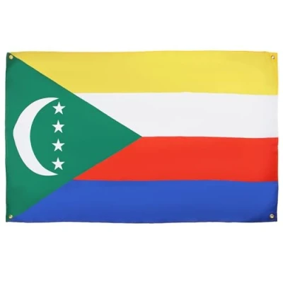 Imagen de AZ FLAG Bandera Comoras 150x90 cm con 4 ojales, Pabellón Comorien para balcón o pared