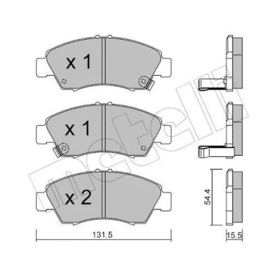 Imagen de Juego de pastillas METELLI 22 0138 0