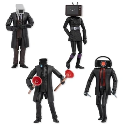 Imagen de Skibi Toilet Figuras de Acción Deluxe 16 cm con Accesorios, 4 Diseños Diferentes