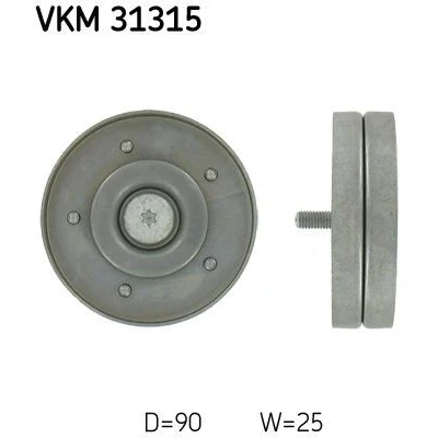 Imagen de SKF VKM 31315 Rodillo Guia con material de fijación AUDI: Q5, A4 B8 Berlina, Avant, VOLKSWAGEN: Transporter 5, 5 Bus
