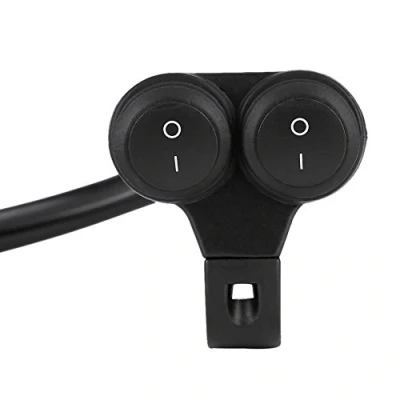 Imagen de Universal 22mm Motocicleta Manillar Interruptor del faro, Freno Luces antiniebla Cuerno Dual de botón contro(B)
