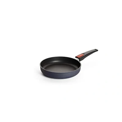 Imagen de Woll Diamond Lite Sartén plana (para inducción, 22 cm de diámetro, 5 alto, con mango extraíble, apta para todo tipo fuegos, aluminio fundido, horno, color antracita