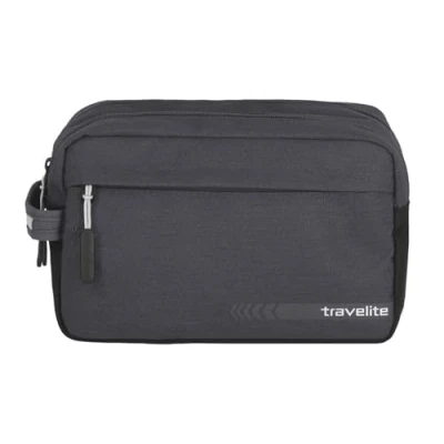 Imagen de travelite Bolsa cosmética para Equipaje de Mano, Serie Kick Off: práctico Neceser Vacaciones y Deportes, 26 cm, 5 litros, Gris, litros