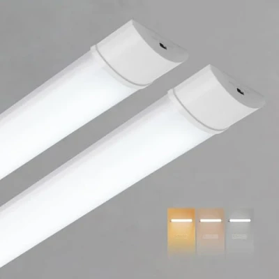 Imagen de Sundertech Pantalla Tubo LED 120CM, 2 Pack Fluorescente 34W 3750lm, (3000K/4000K/6500K 3CCT en 1), Lámpara de Techo para Salón, Cocina, Garaje, Oficina y Taller