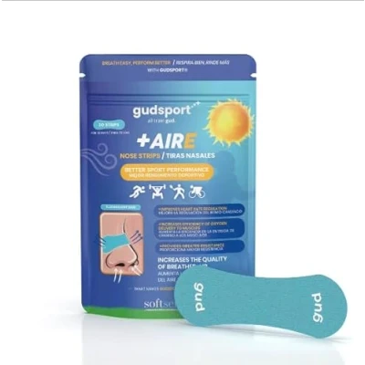 Imagen de Tiras Nasales Gudslip® Colors Suministro de 30 Días para Mejorar la Respiración Nasal, Reducir los Ronquidos y Aliviar Congestión Cómodas Efectivas un Sueño Reparador (Azul Claro)