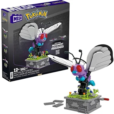 Imagen de Figura mattel mega construx motion pokemon butterfree 582 pcs