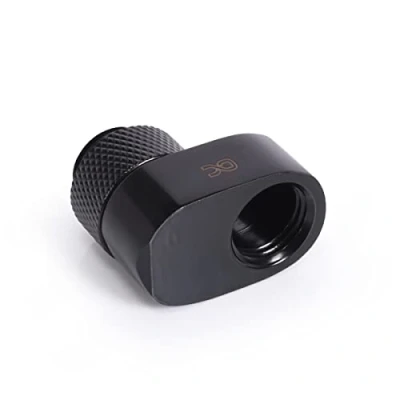 Imagen de Alphacool 17601 Piñas de Hielo (16 mm, giratorias, G1/4 AG a IG, conexión refrigeración por Agua), Color Negro