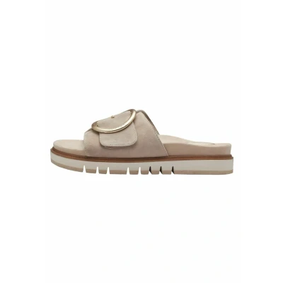 Imagen de Tamaris Comfort 8 87106 42 400 Beige Zapatillas sin Cordones Cómodo Multiancho Calzado Diario Festivo Elegante, Sandalias Planas Mujer, 38 EU Ancho