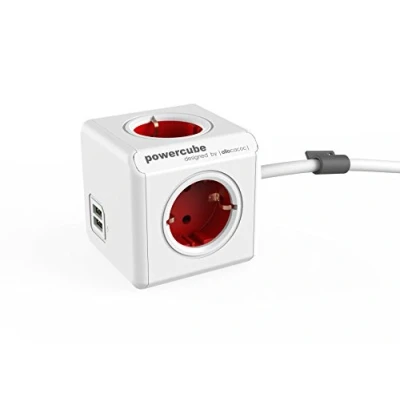 Imagen de Allocacoc PowerCube DuoUSB Ladrón Multiple y alargador con 4 enchufes
